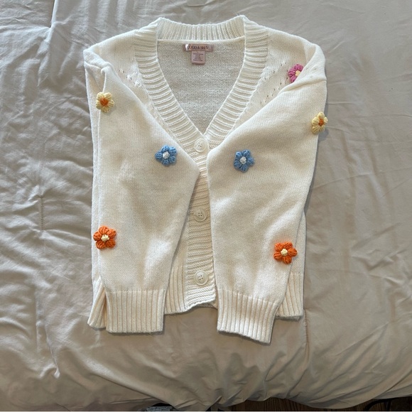 Coco & Shay Floral Embroidered Women's Sweater - Cream Size L - Picture 2 of 6